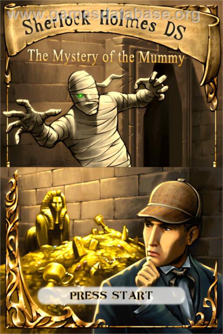 Sherlock Holmes Ds - Le Mystère De La Momie - Nintendo DS - Artwork - Title Screen