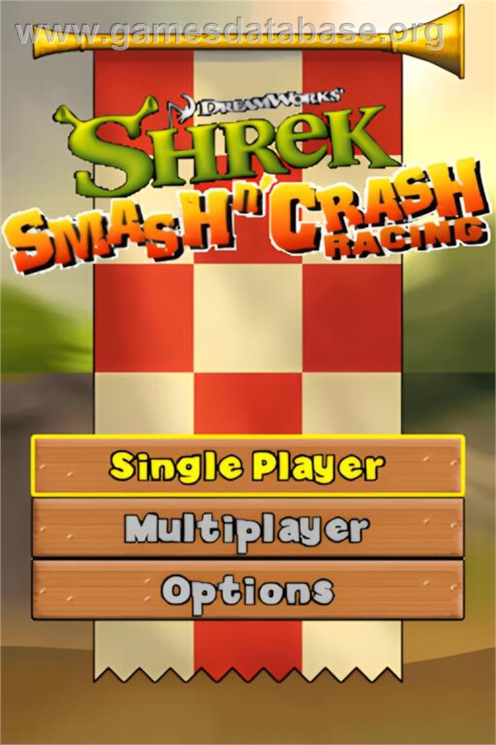 Shrek Smash N' Crash Racing - Nintendo DS - Artwork - Title Screen