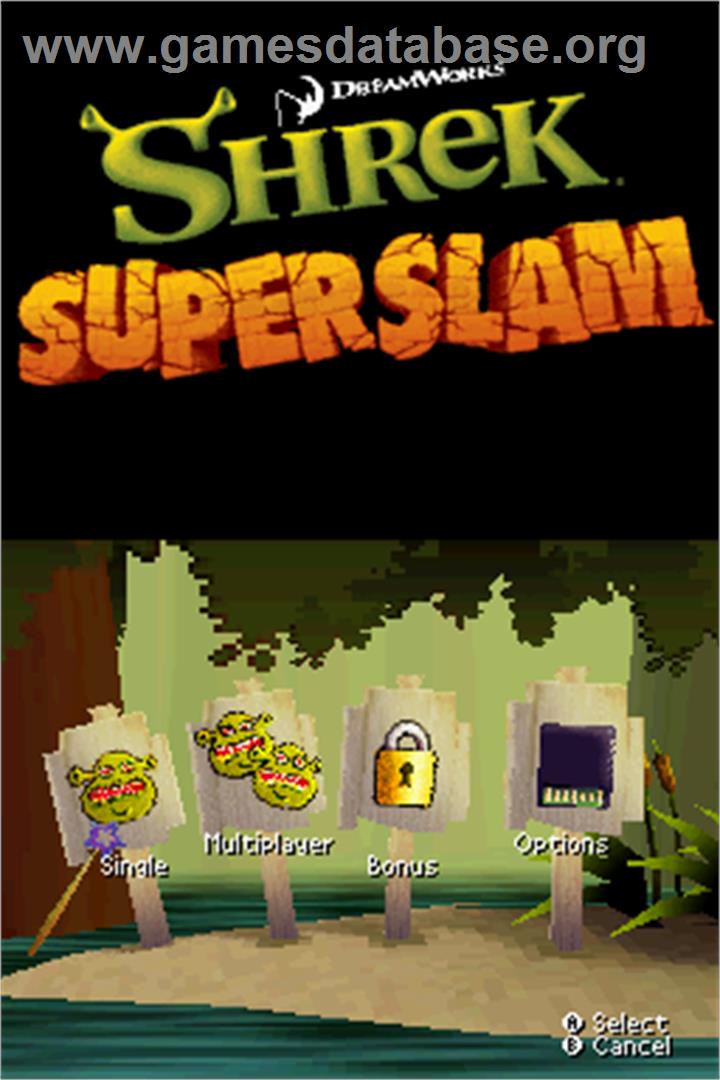 Shrek SuperSlam - Nintendo DS - Artwork - Title Screen