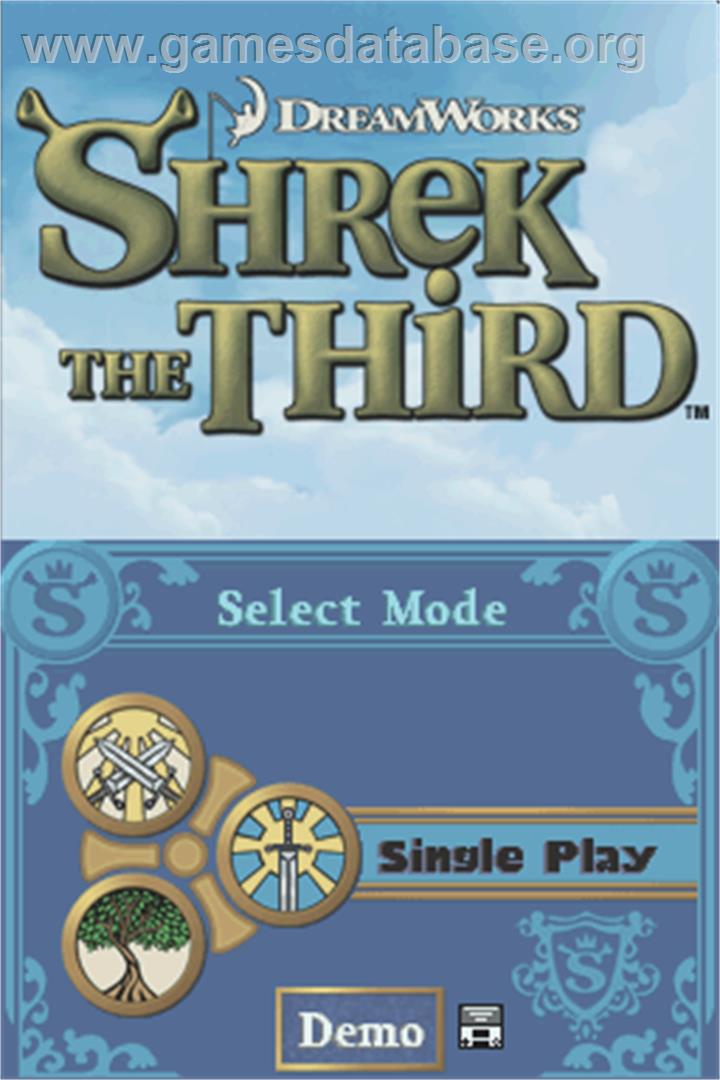 Shrek the Third - Nintendo DS - Artwork - Title Screen