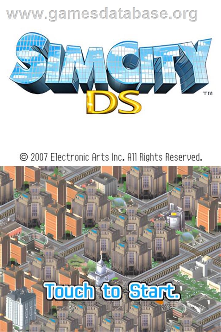Simcity Ds - Nintendo DS - Artwork - Title Screen