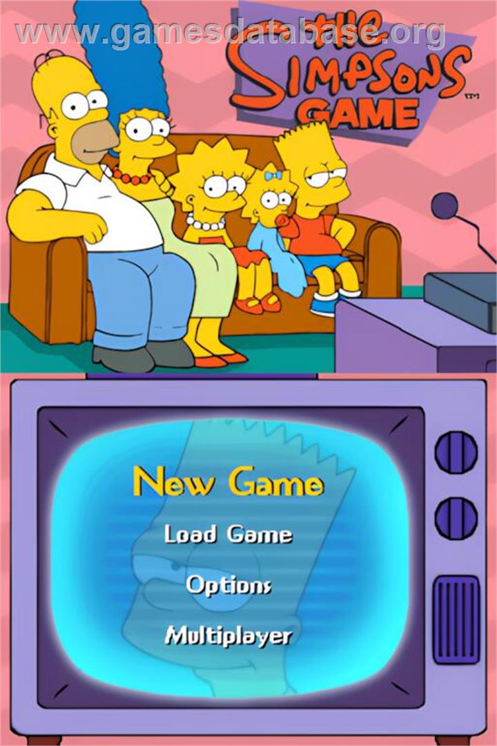 Simpsons Game, The - Nintendo DS - Artwork - Title Screen