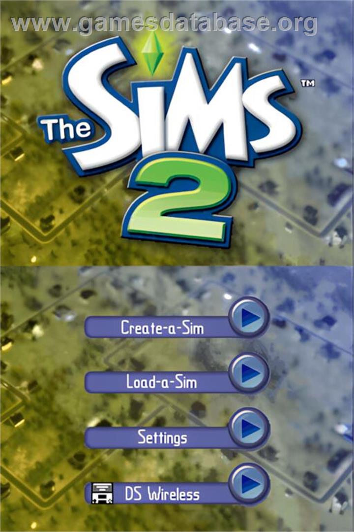 Sims 2, The - Nintendo DS - Artwork - Title Screen