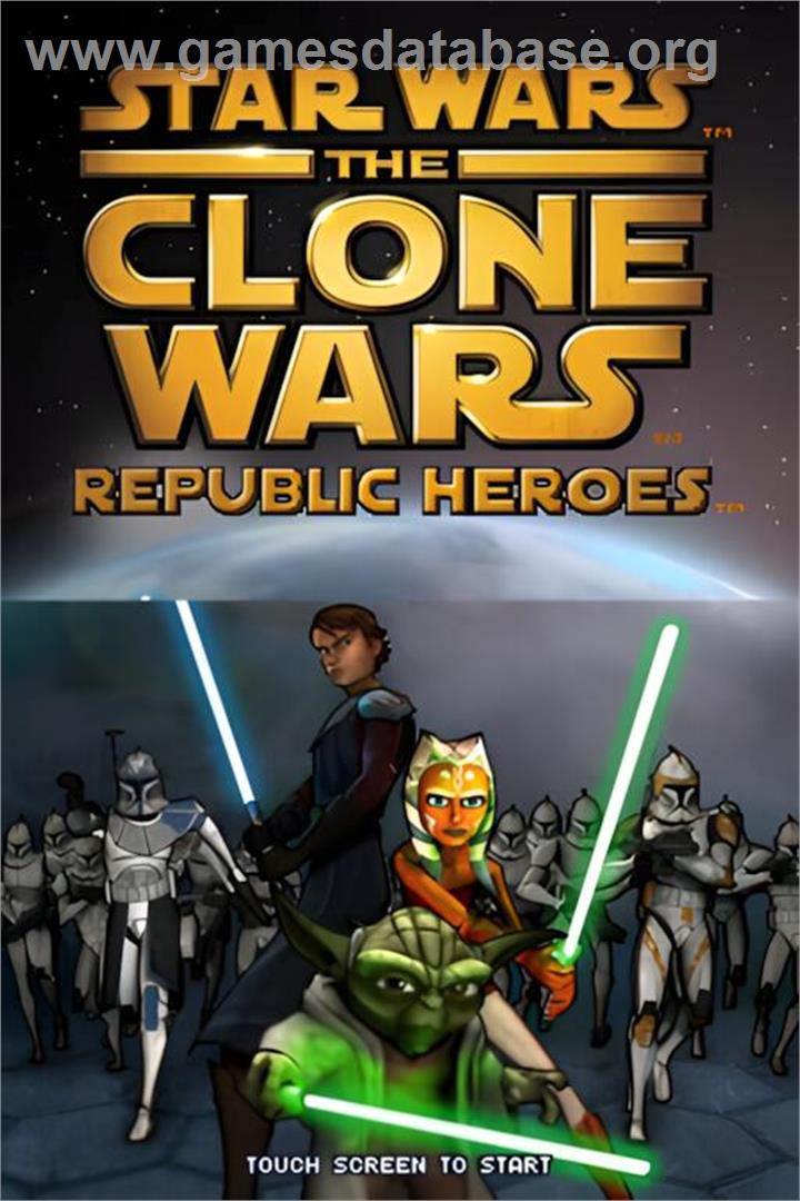 Star Wars The Clone Wars - Les Héros De La République - Nintendo DS - Artwork - Title Screen