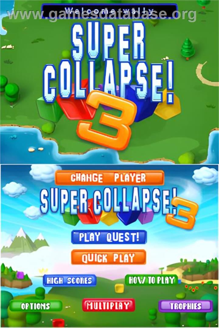 Super Collapse! 3 - Nintendo DS - Artwork - Title Screen