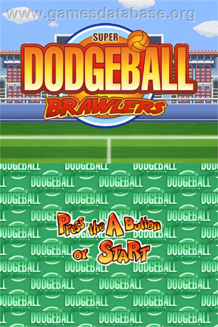 Super Dodgeball Brawlers - Nintendo DS - Artwork - Title Screen