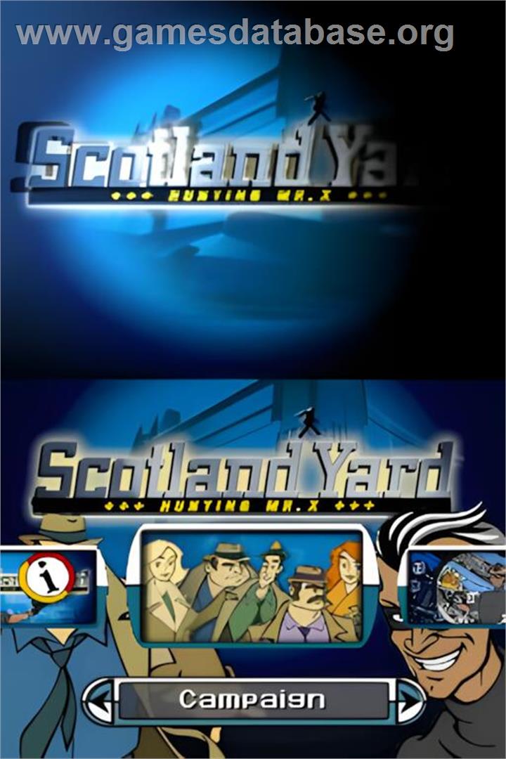 Thinksmart Games - Scotland Yard - Hunting Mister X - Nintendo DS - Artwork - Title Screen