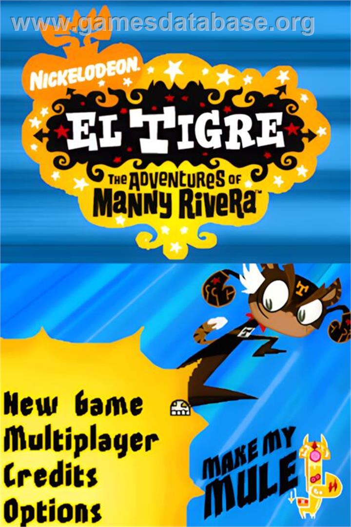 Tigre - The Adventures Of Manny Rivera, El - Nintendo DS - Artwork - Title Screen