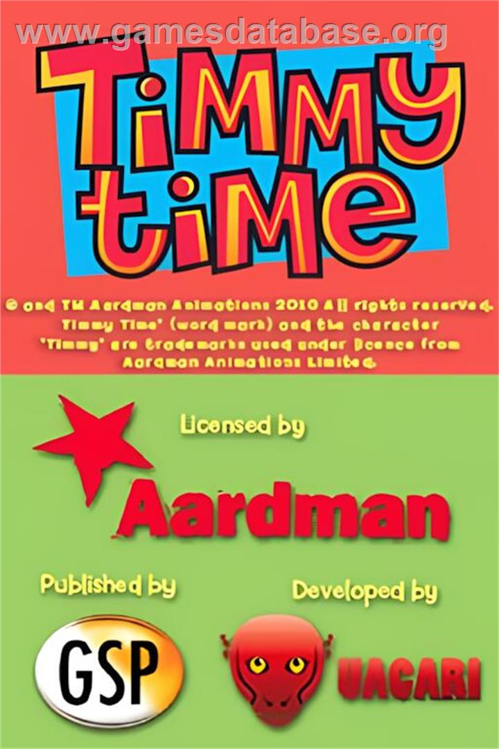 Timmy Time - Nintendo DS - Artwork - Title Screen