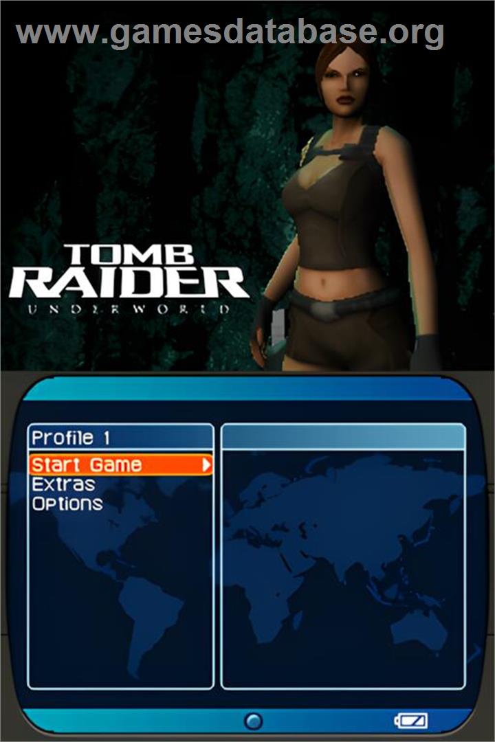 Tomb Raider Underworld - Nintendo DS - Artwork - Title Screen