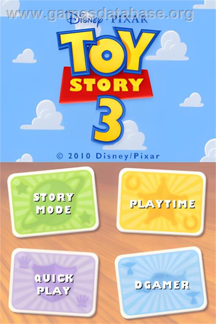 Toy Story 3 : To The Rescue! Edition - Nintendo DS - Artwork - Title Screen