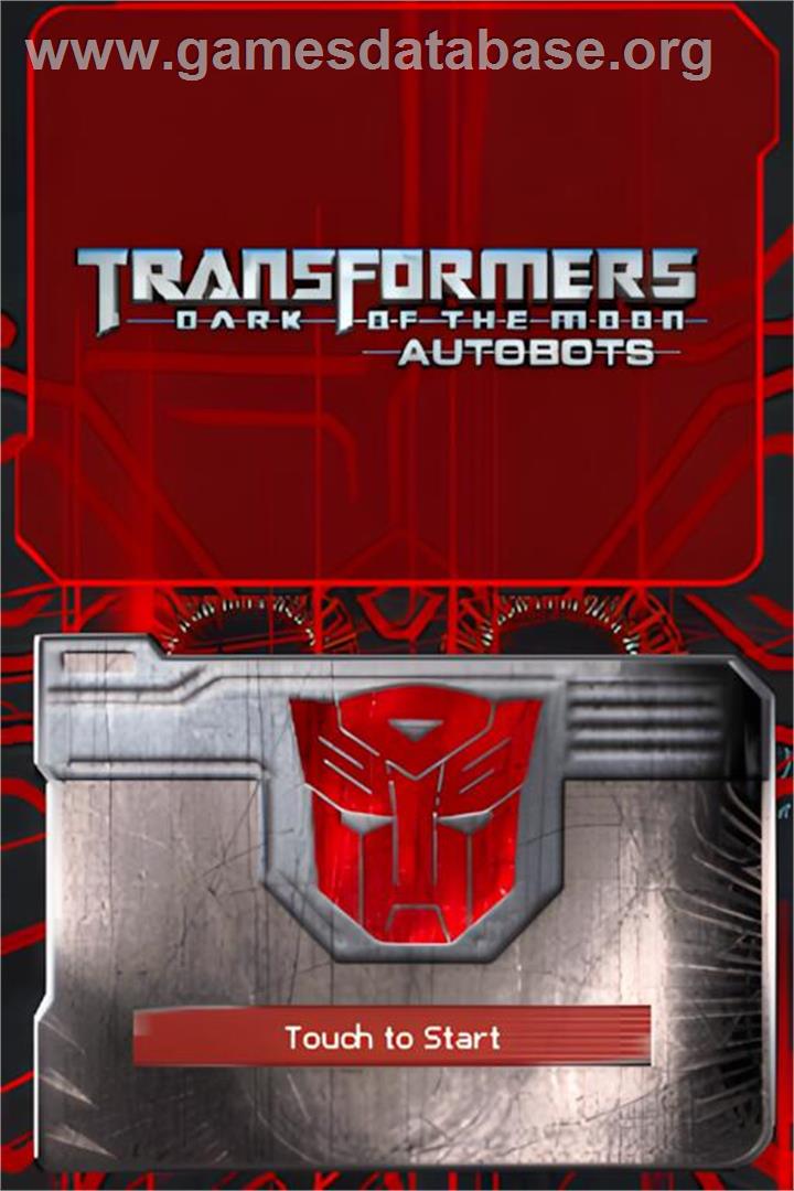 Transformers - Dark of the Moon - Autobots - Nintendo DS - Artwork - Title Screen