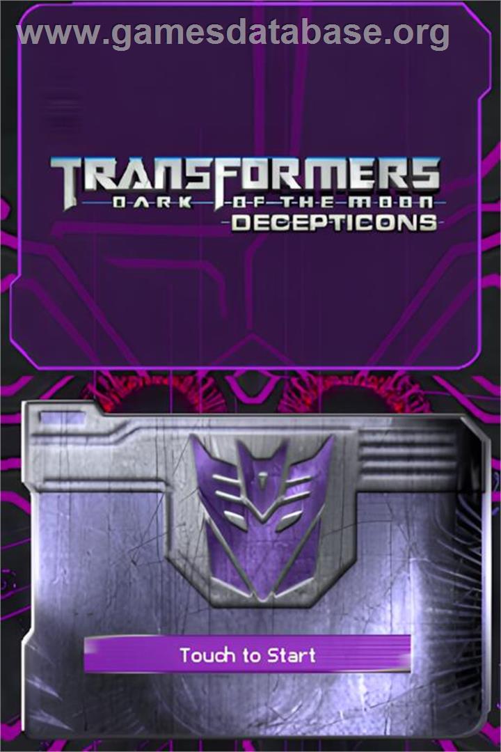 Transformers 3 - La Face Cachée De La Lune - Decepticons - Nintendo DS - Artwork - Title Screen