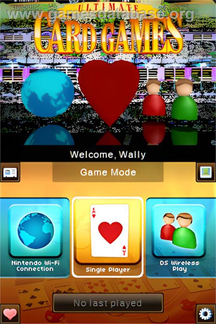 Ultimate Card Games - Nintendo DS - Artwork - Title Screen