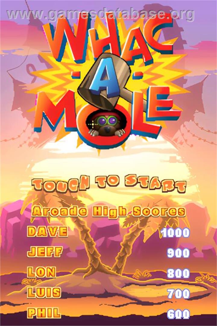 Whac-a-mole - Nintendo DS - Artwork - Title Screen