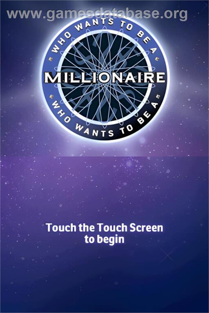 Who Wants To Be A Millionaire - Nintendo DS - Artwork - Title Screen