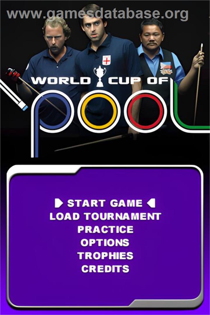 World Cup Of Pool - Nintendo DS - Artwork - Title Screen