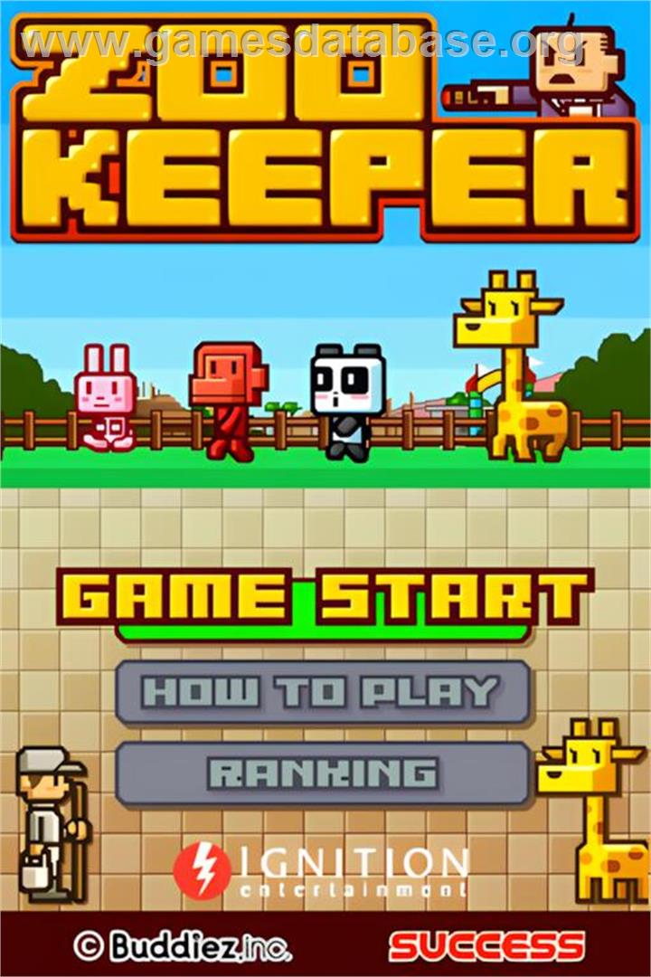 Zoo Keeper - Nintendo DS - Artwork - Title Screen