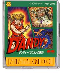 Box cover for Dandy - Zeuon No Fukkatsu on the Nintendo Famicom Disk System.
