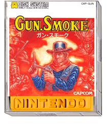 Box cover for Gun.smoke on the Nintendo Famicom Disk System.