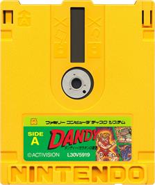Cartridge artwork for Dandy - Zeuon No Fukkatsu on the Nintendo Famicom Disk System.