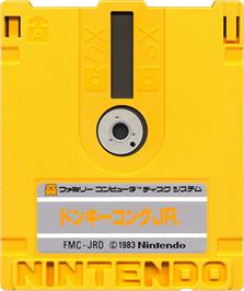 Cartridge artwork for Donkey Kong Jr. on the Nintendo Famicom Disk System.