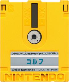 Cartridge artwork for Golf on the Nintendo Famicom Disk System.