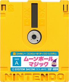 Cartridge artwork for Moonball Magic on the Nintendo Famicom Disk System.