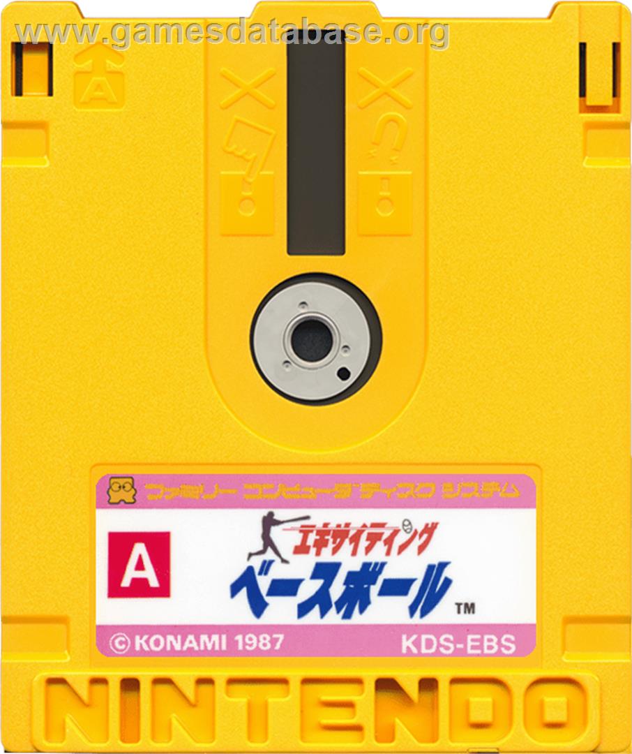 Exciting Baseball - Nintendo Famicom Disk System - Artwork - Cartridge