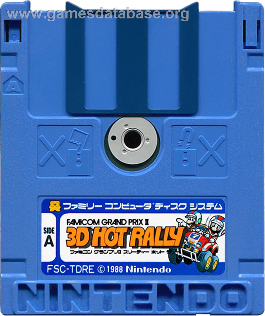 Famicom Grand Prix II - 3D Hot Rally - Nintendo Famicom Disk System - Artwork - Cartridge