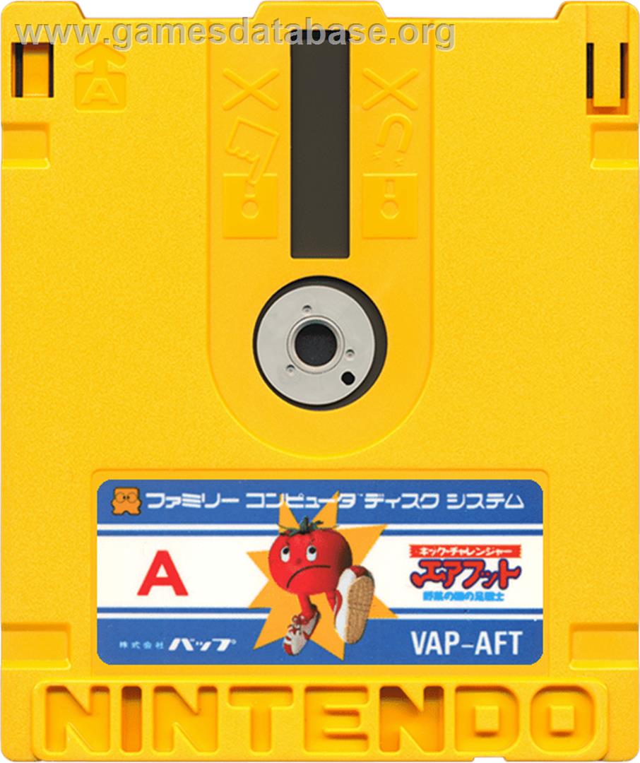 Kick Challenger Air Foot - Yasai No Kuni No Ashi Senshi - Nintendo Famicom Disk System - Artwork - Cartridge