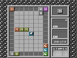 In game image of Ishido on the Nintendo Famicom Disk System.