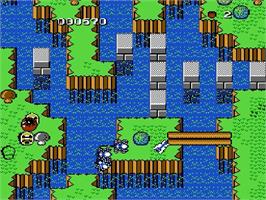 In game image of Kick Challenger Air Foot - Yasai No Kuni No Ashi Senshi on the Nintendo Famicom Disk System.