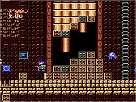 In game image of Monty on the Run - Monty no Doki Doki Dai Dassou on the Nintendo Famicom Disk System.