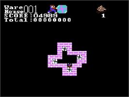 In game image of Namida No Soukoban Special on the Nintendo Famicom Disk System.