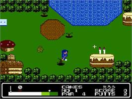 In game image of Putt Putt Golf on the Nintendo Famicom Disk System.