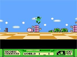 In game image of Tobidase Daisakusen on the Nintendo Famicom Disk System.