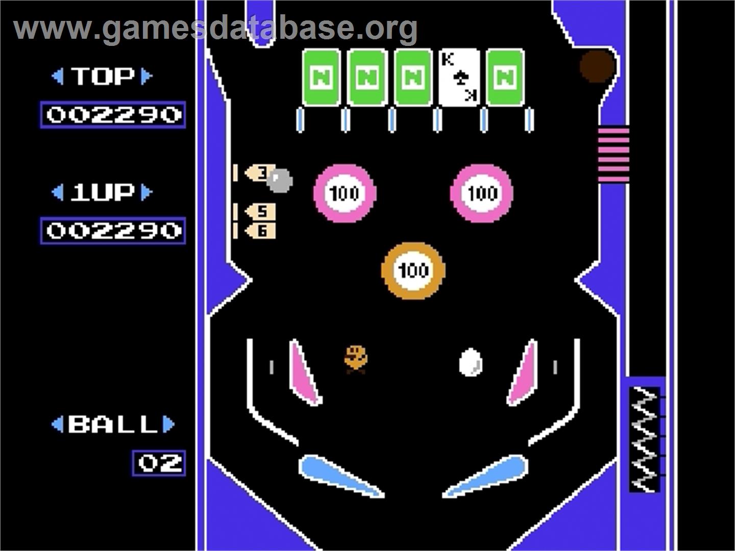 Pinball - Nintendo Famicom Disk System - Artwork - In Game