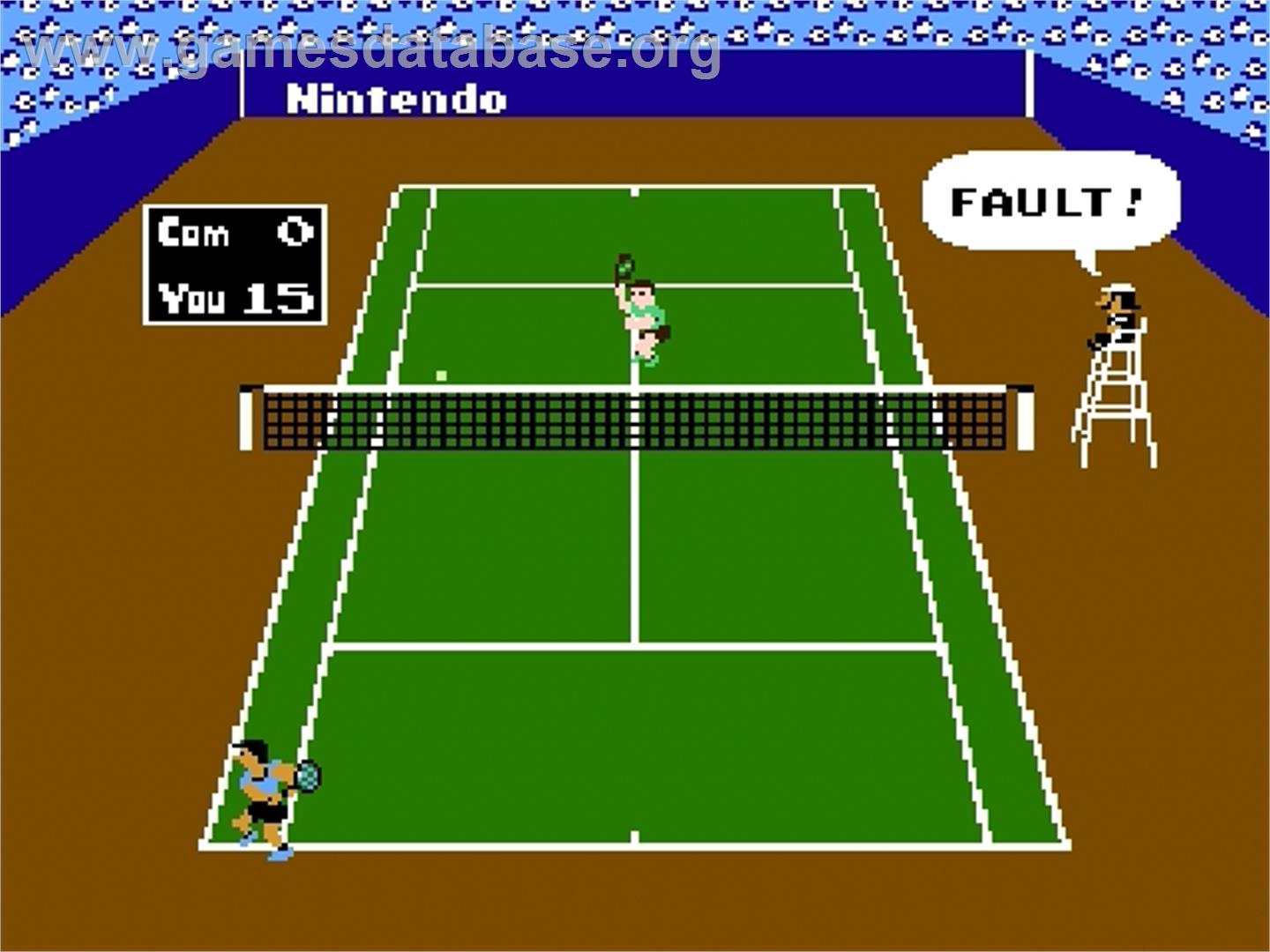 Tennis - Nintendo Famicom Disk System - Artwork - In Game