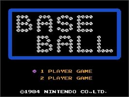 Title screen of Baseball on the Nintendo Famicom Disk System.