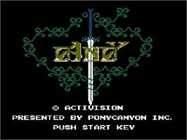 Title screen of Dandy - Zeuon No Fukkatsu on the Nintendo Famicom Disk System.