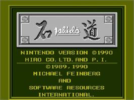 Title screen of Ishido on the Nintendo Famicom Disk System.