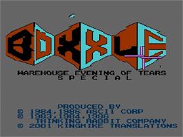 Title screen of Namida No Soukoban Special on the Nintendo Famicom Disk System.