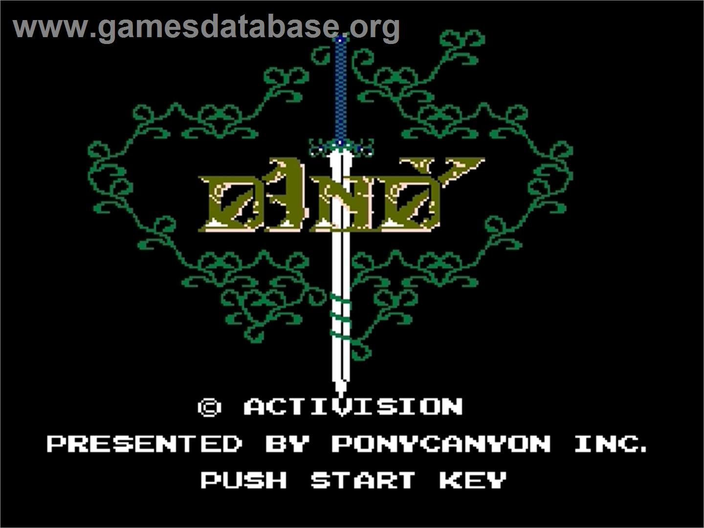 Dandy - Zeuon No Fukkatsu - Nintendo Famicom Disk System - Artwork - Title Screen