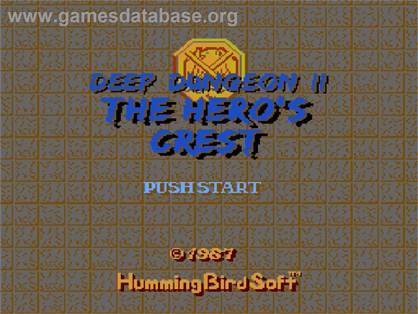 Deep Dungeon 2 - Yuushi No Monshou - Nintendo Famicom Disk System - Artwork - Title Screen