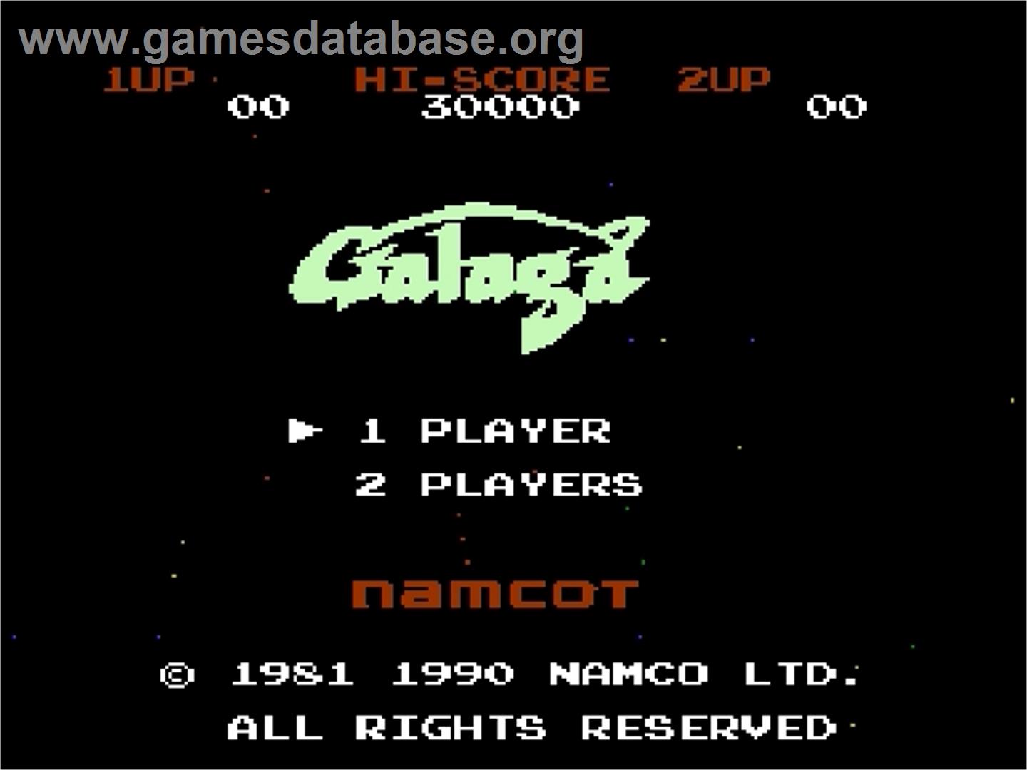 Galaga - Nintendo Famicom Disk System - Artwork - Title Screen