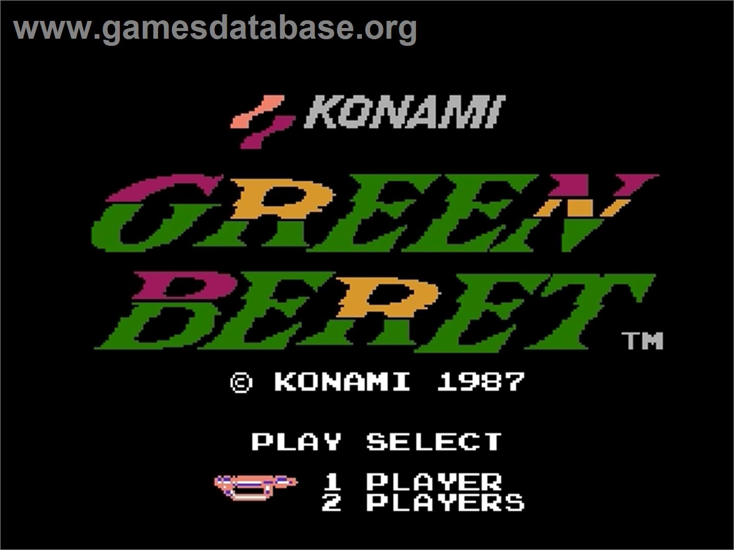 Green Beret - Nintendo Famicom Disk System - Artwork - Title Screen