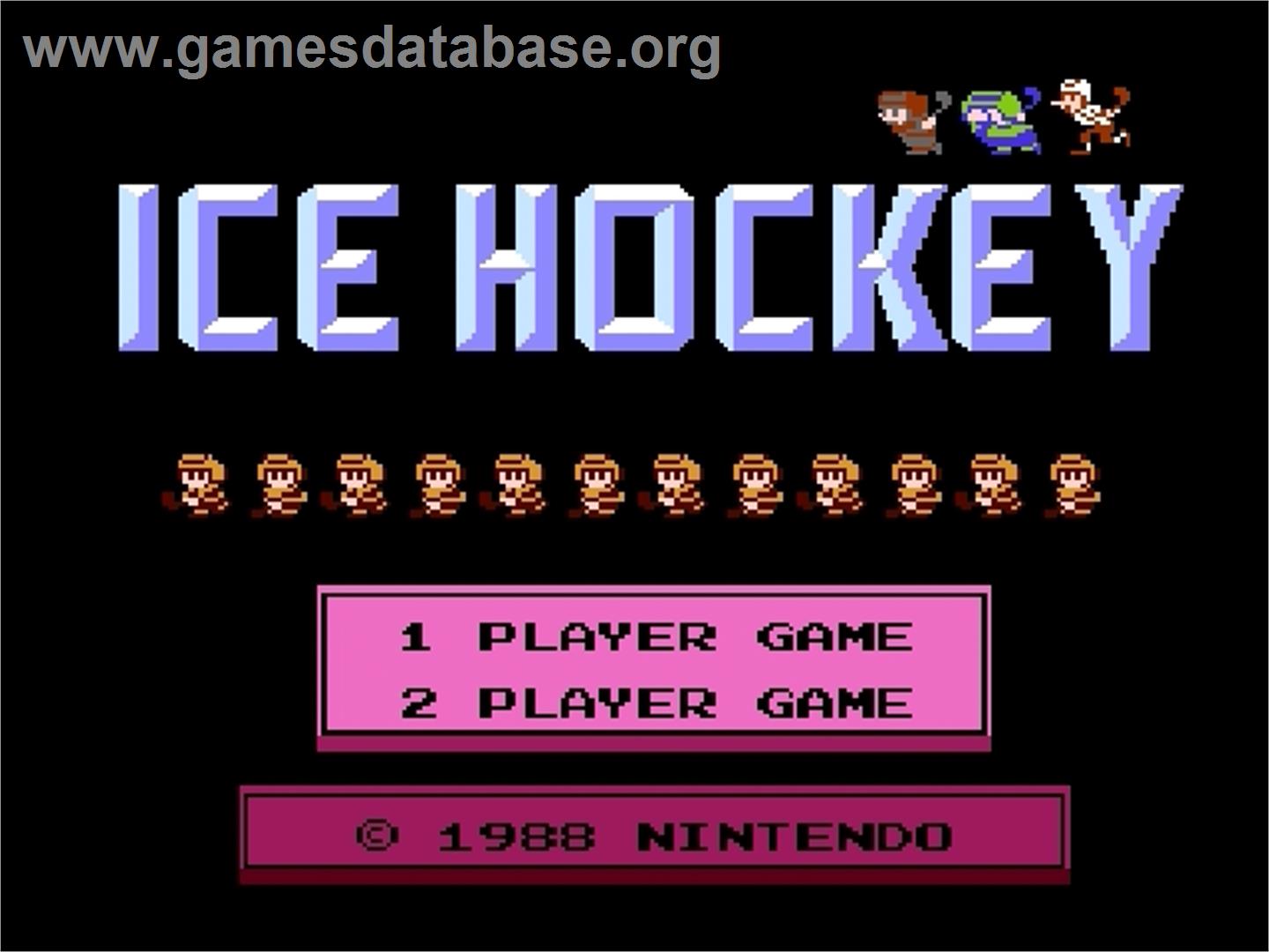 Ice Hockey - Nintendo Famicom Disk System - Artwork - Title Screen