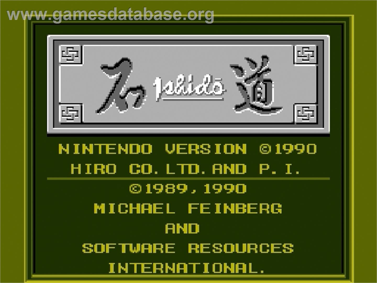 Ishido - Nintendo Famicom Disk System - Artwork - Title Screen
