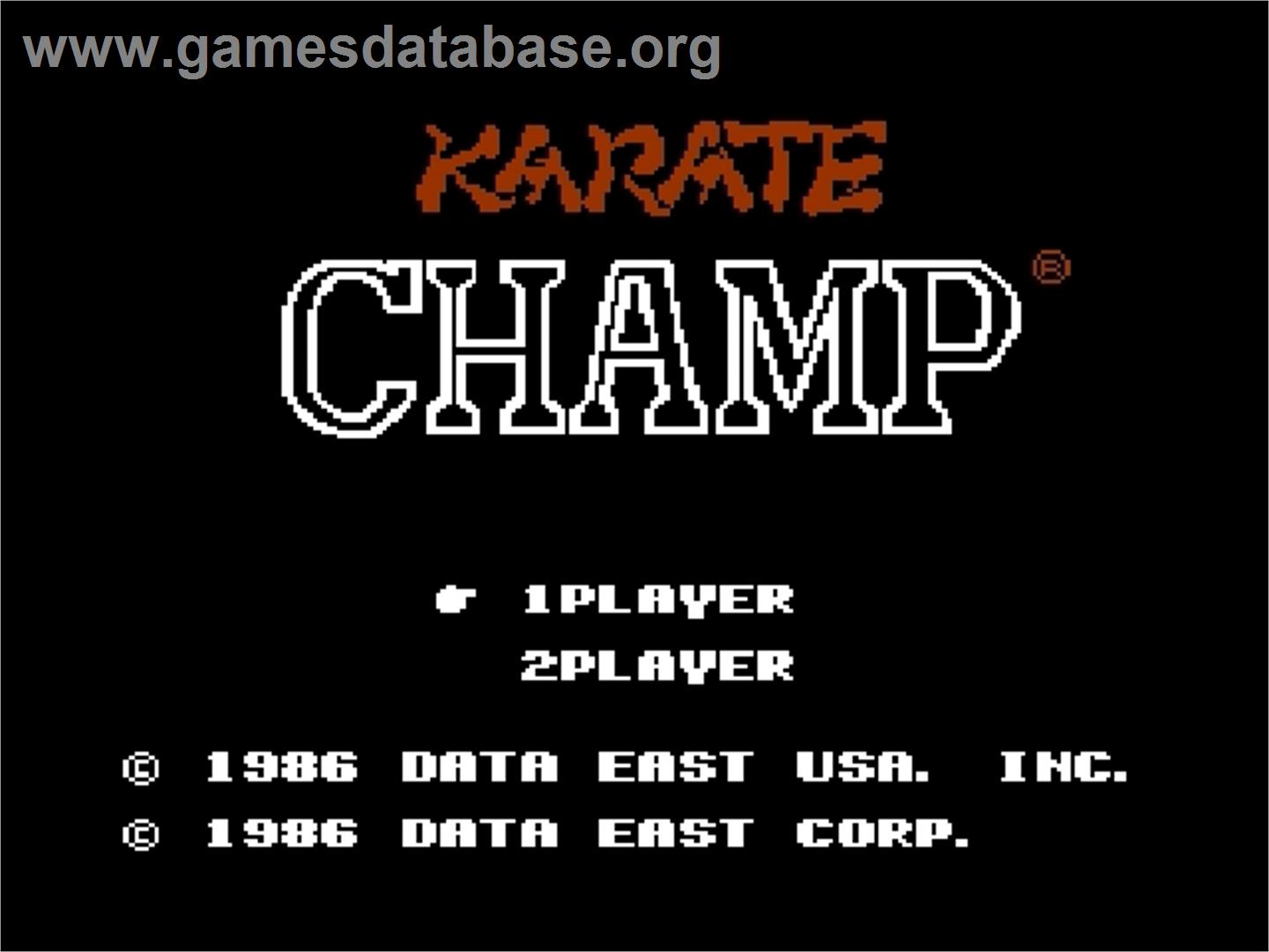 Karate Champ - Nintendo Famicom Disk System - Artwork - Title Screen